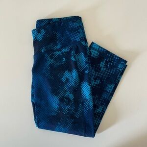 Old Navy Leggings Colorblock Active Exercise Workout Blue